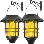 Solar Hanging Lantern Outdoor, Flickering Flames