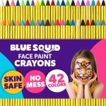 Blue Squid Face Paint Crayons for Kids - 42pcs XL