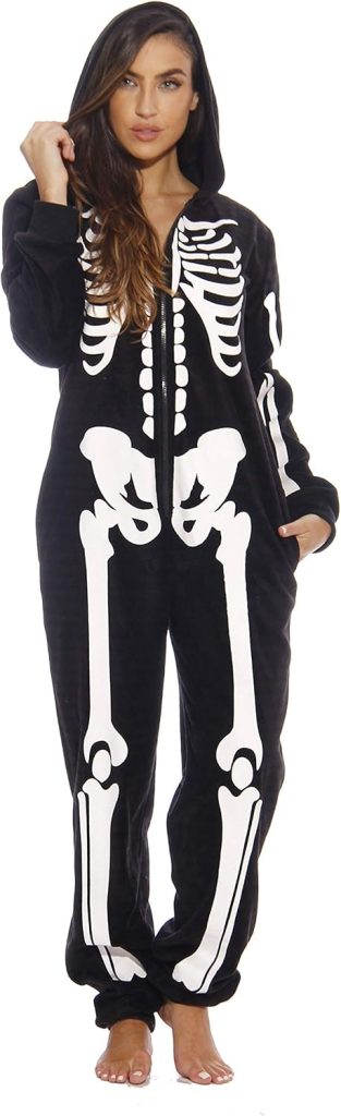 Just Love Skeleton Onesie Halloween Costumes for Women