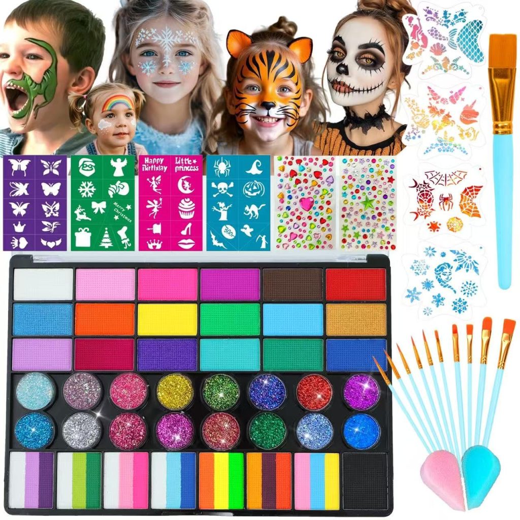 Face Painting Kit for Kids, 42 Colors Professional Face