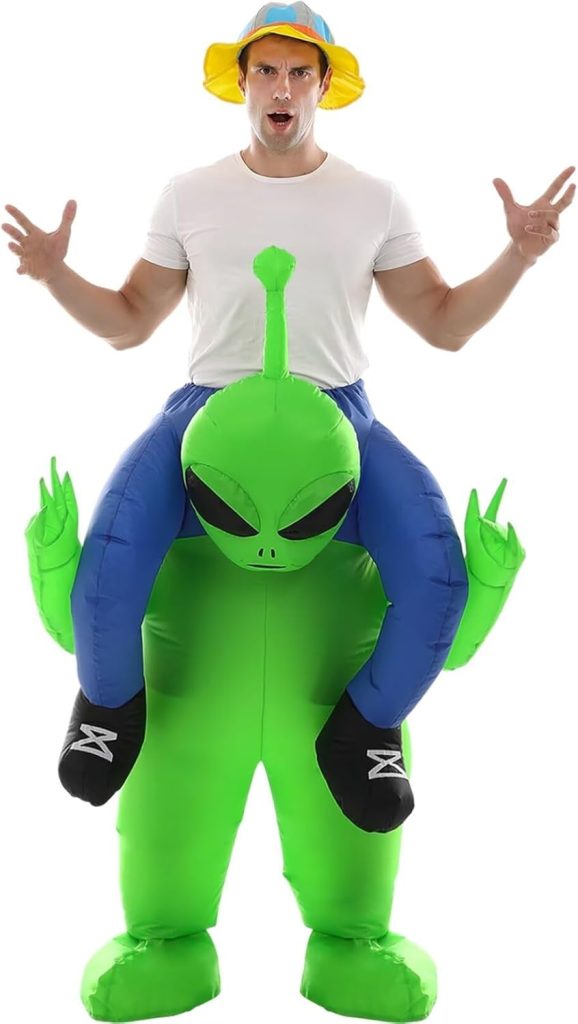 Double Couple Inflatable Alien Dinosaur Costume