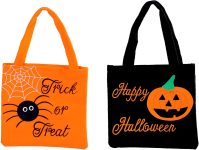 AIMI 2 Pack Halloween Trick or Treat Bags Pumpkin
