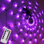 Halloween Decorations Spider Web Lights - 4FT Diameter