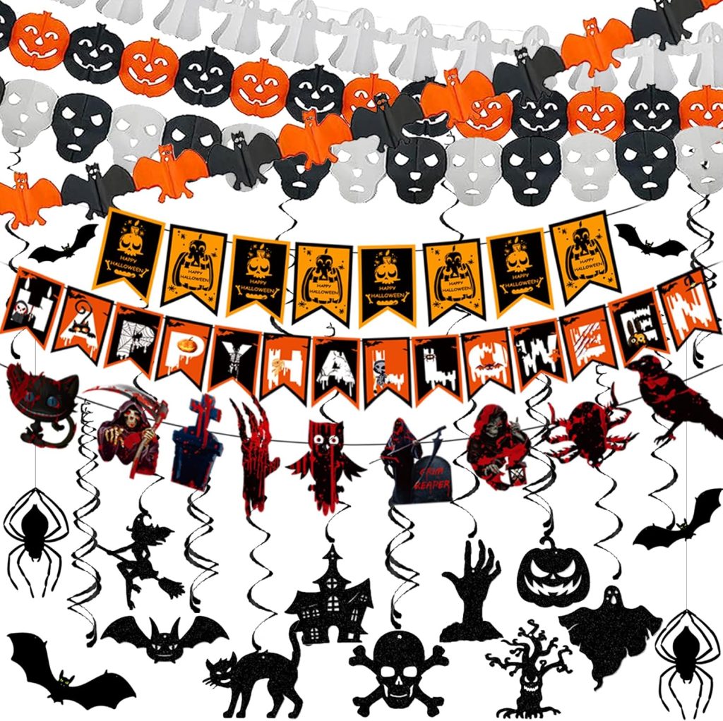 Halloween Decor Indoor - Hanging Swirl Ceiling & Wall