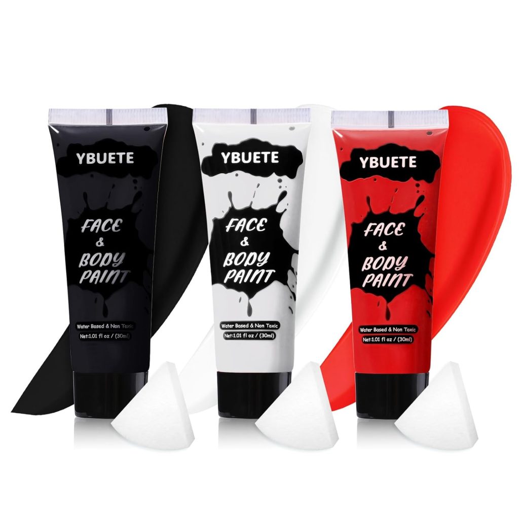 3Pcs Face Body Paint, Professional Paint for Halloween
