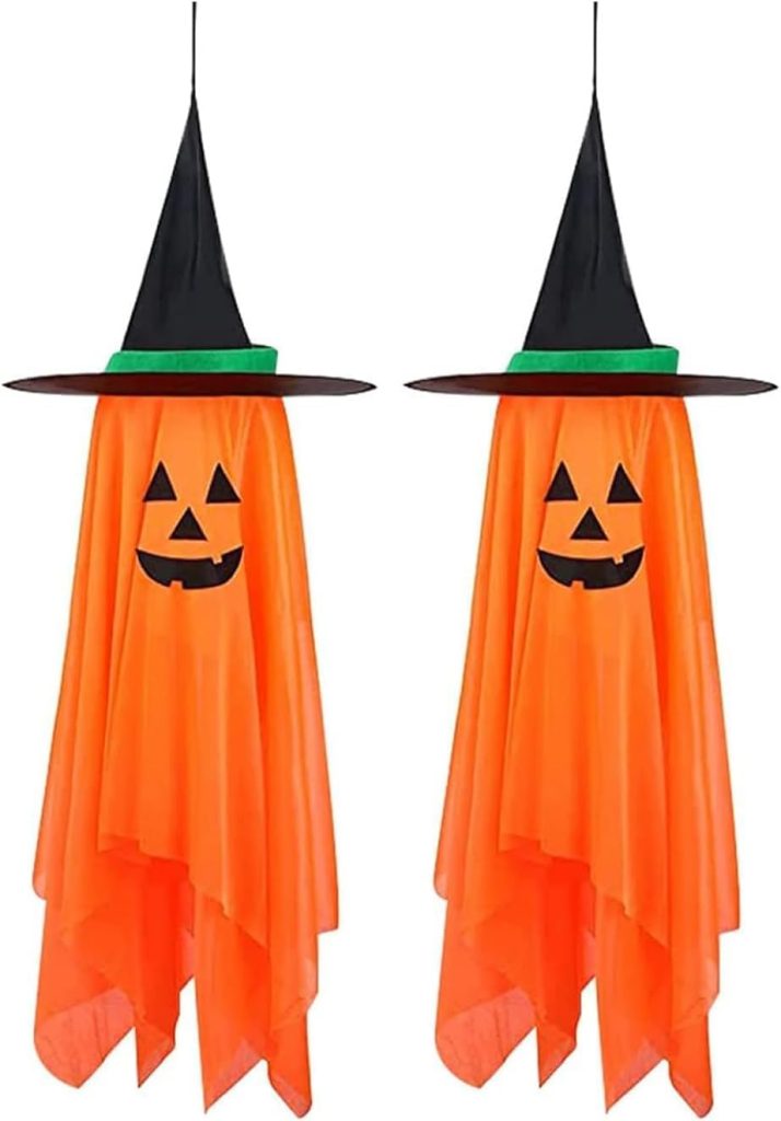 2 Pack Halloween Hanging Pumpkin Decorations Outdoor