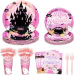 125 Pieces Halloween Paper Plates and Napkins Set -