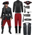 Spooktacular Creations Men Pirate Costume, Adult Pirate