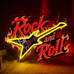 Guitar Rock Roll Neon Sign Music Guitar Neon Light