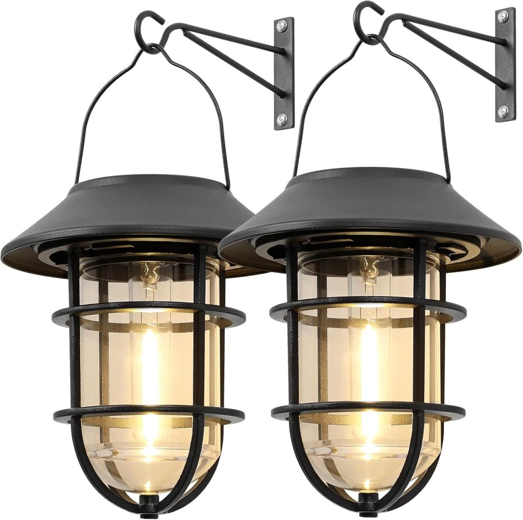 Upgrade Solar Outdoor Lights, Hanging Lantern,