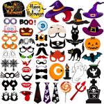 53pcs Happy Halloween Photo Booth Props Halloween