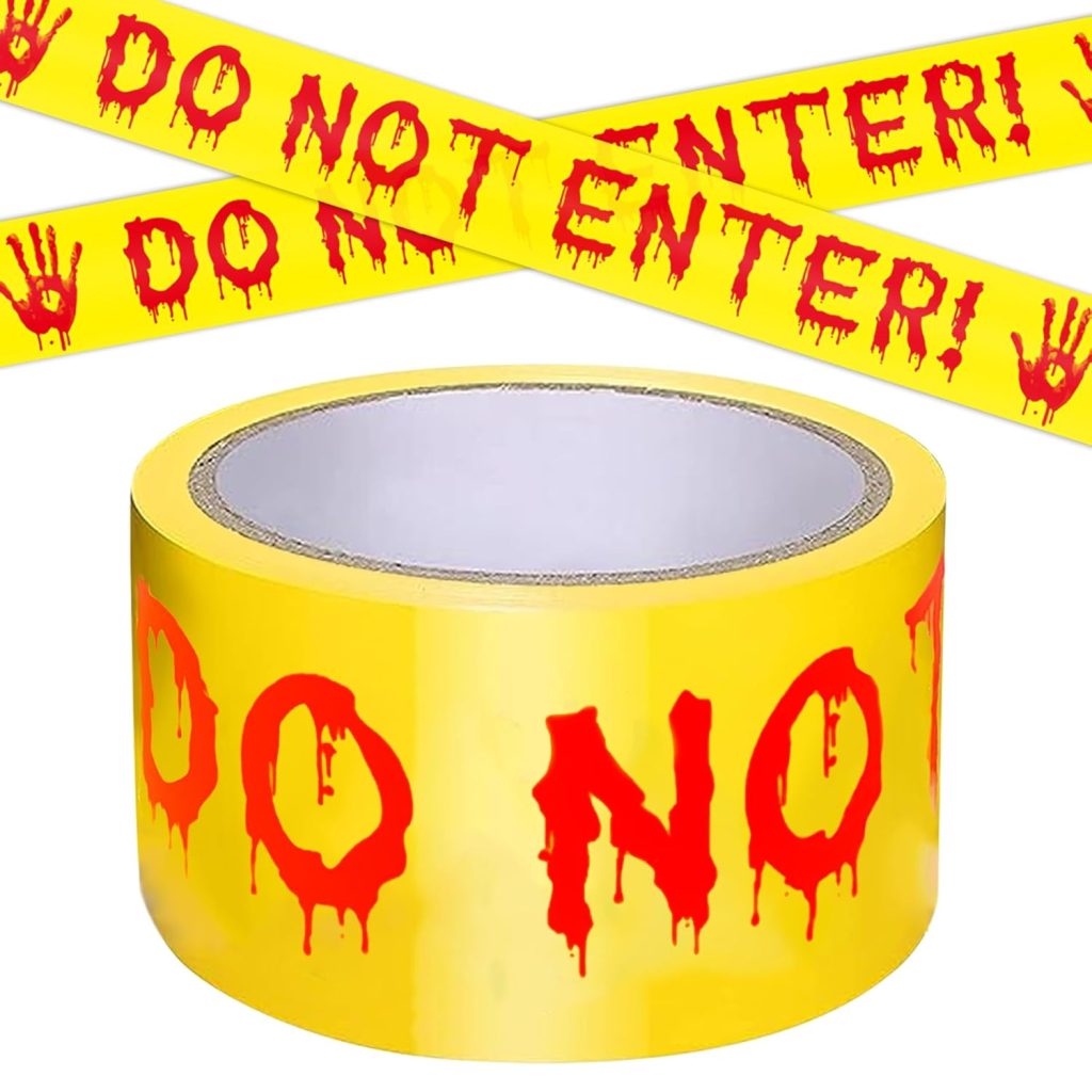 Halloween Decorations Caution Tape,Do Not Enter Yellow