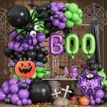 Halloween Balloon Garland Arch Kit - Purple Green Black