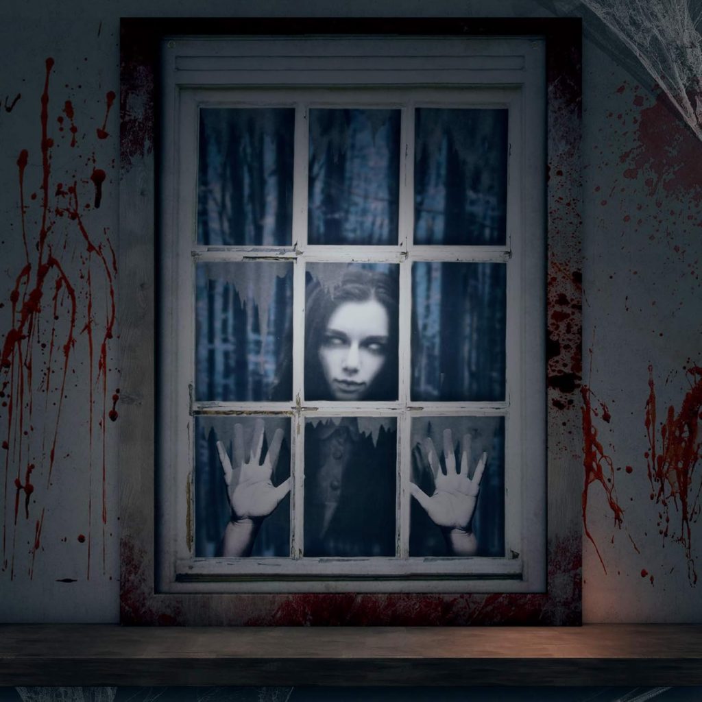 FUN LITTLE TOYS Halloween Female Ghost Screen, Window