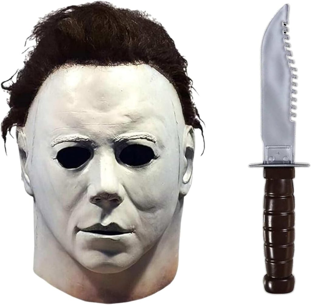Halloween Michael Myers Mask for Adults Scary White