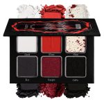 Black Red Eyeshadow Palette, Highly Pigmented True Red