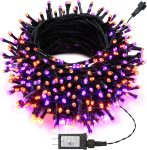 Joomer Orange Purple Halloween Lights, 100FT 300 LED