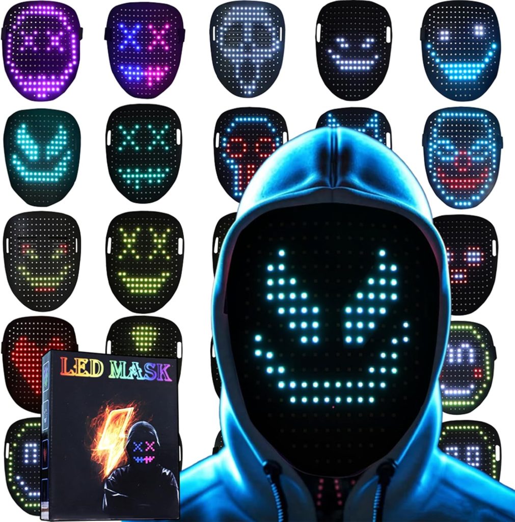Led Mask Lighted Up Mask - Led Masks with Gesture