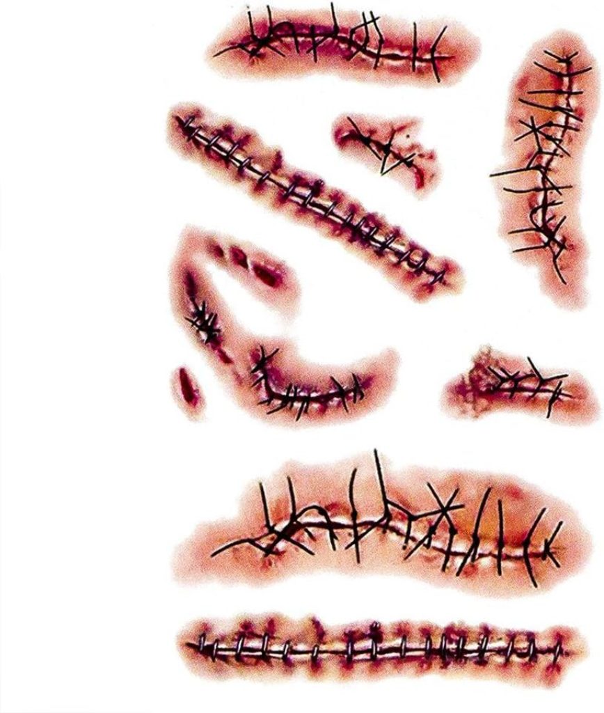 Zombie Scars Tattoos Xllree Bloody Scar with Fake Blood