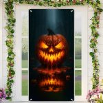 Halloween Door Cover 71x35 Inch Front Porch Door Banner