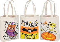 JOYIN 3PCS 13.75” Large Halloween Tote Treat Bags for