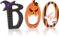 COCHIE BOO Signs Halloween Table Decorations Indoor,