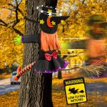 Halloween Decorations Outdoor Crashing Witch: 44''