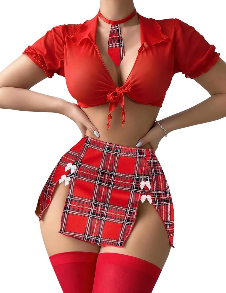 Avidlove Lingerie Set for Women Sexy Schoolgirl Outfits
