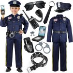 Police Officer Costume for Kids, Cop Costume Outfit Set