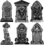 26 Inch Halloween Graveyard Tombstones Yard Stakes