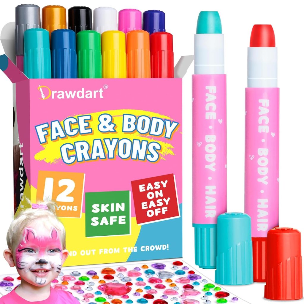 Face Painting Kit for Kids- 12 Vibrant Colors Face