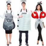 Suhine 7 Pcs Rock Paper Scissors Costumes Adults Family