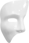 White Phantom Plastic Mask Costume Accessory - 1 Count