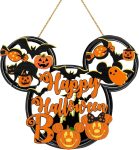 Halloween Mouse Door Sign, Happy Halloween Decorations