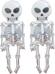 2 Pieces 34x62 Inches Scary Skeleton Foil Balloons -