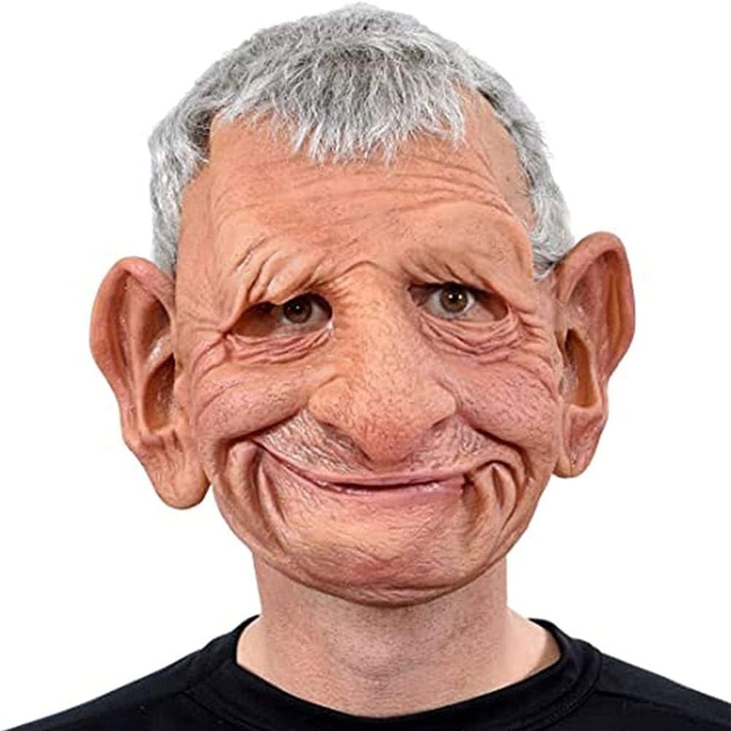 Realistic Old Man Mask Halloween Scary Latex Old Man
