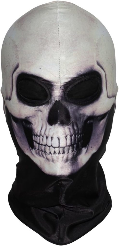 WTACTFUL Ghost Face Mask, Scary Skeleton Skull Mask -