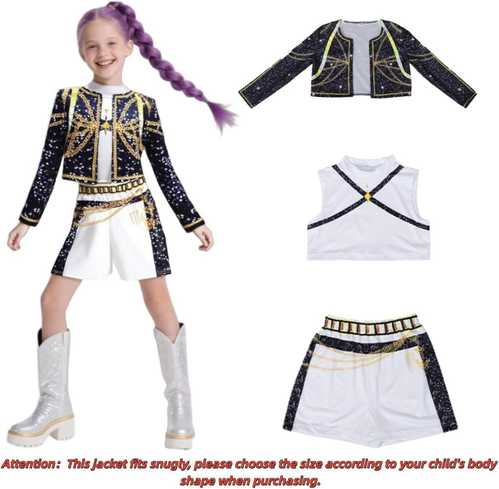 SAVITO Popular Singer Performance Outfits, Black Golden