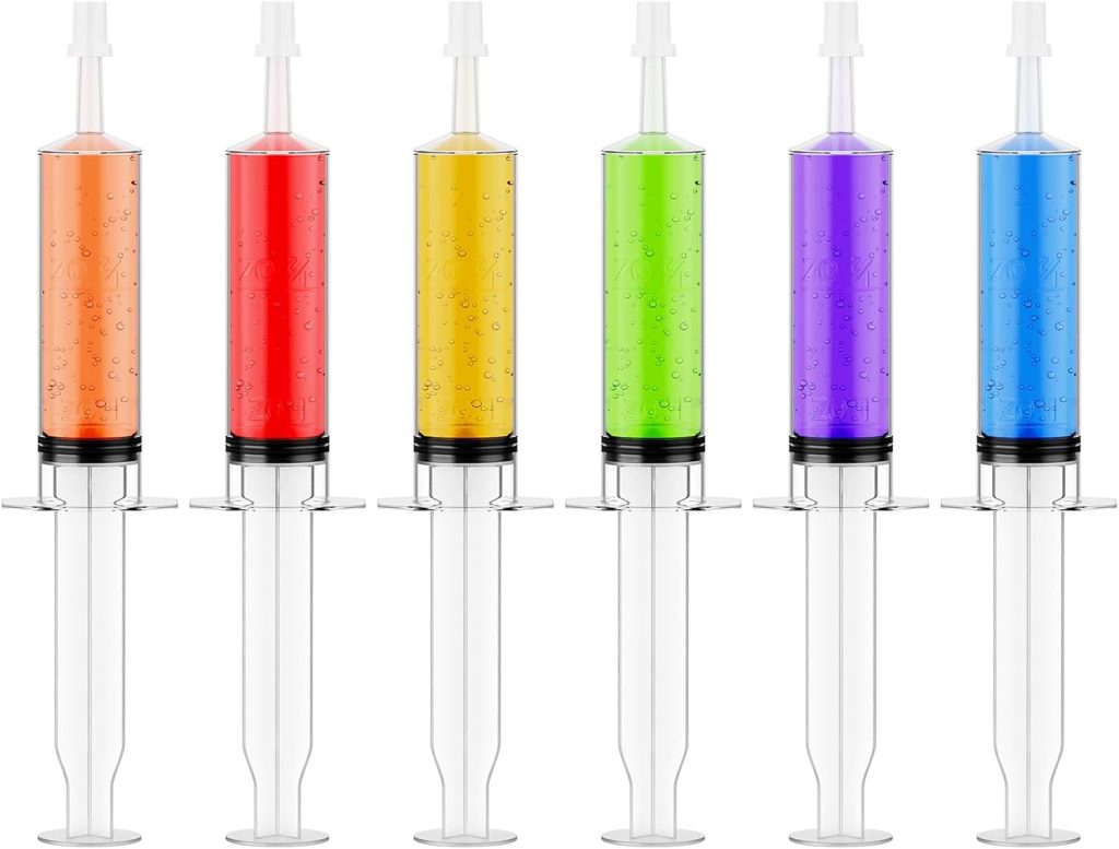 50 PACK 1.5 oz Halloween Jelly Syringes Shot, Medium