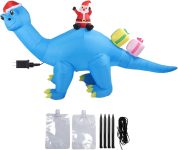 Christmas Inflatables Dinosaur Outdoor Decorations,