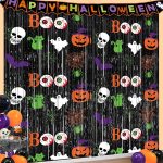 Halloween Party Decorations, 2 Pack Scary Black