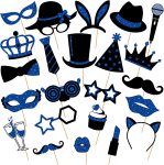 Zonon 24 Pcs Funny Photo Booth Props:Valentine's Day,