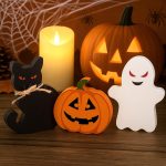 Halloween Decorations Indoor, Super Cute Wooden Signs,