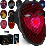 MEGOO Led Mask with Bluetooth Programmable App,Shining