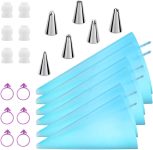 Reusable Decorating Set: Piping Bags, Tips, Couplers &