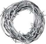 Taiyin 4 Pcs 32.8 Foot Fake Barbed Wire Rusted Western