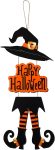 Yerliker Halloween Happy Sign Decoration Witch Legs Hat