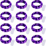 Halloween Purple Fairy String Lights: 12 Pack 7 Ft 20