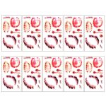 10 Sheets Halloween Zombie Makeup Temporary Tattoos,