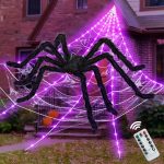ININ 200" Halloween Light Up Spider Web with 250 LED